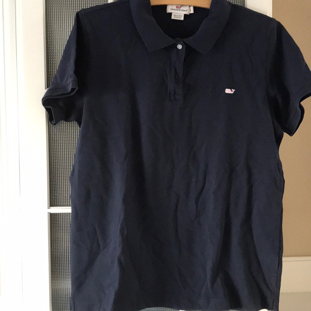 Blue polo shirt